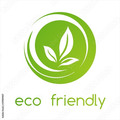 leaves ,Green Eco friendly business logo design