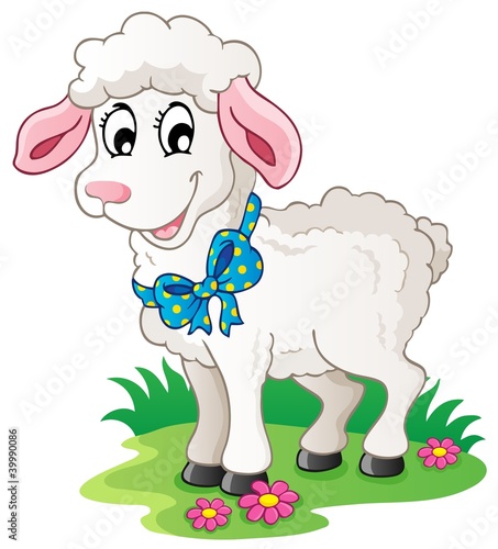Cute cartoon lamb