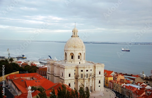 Aerial view of the White Church of Santa Engracia, Lisbon