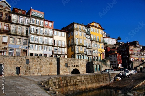 Old houses on the quay in Porto, Portugal