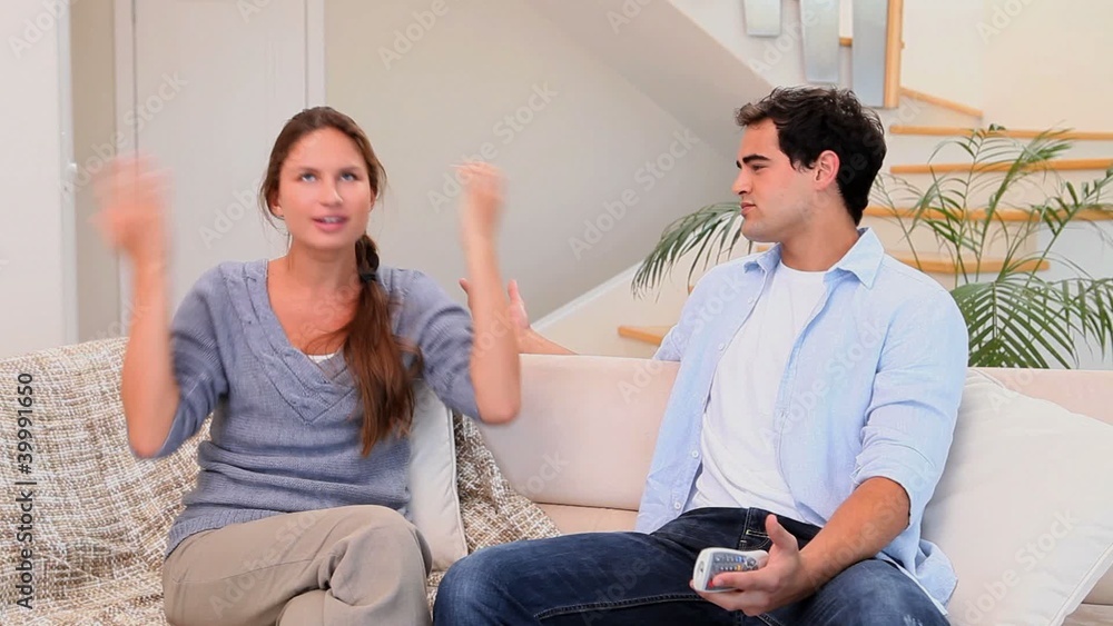 Woman angry with her husband Woman angry with her husband