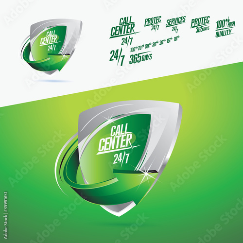 Call-center icon 24/7 Vector