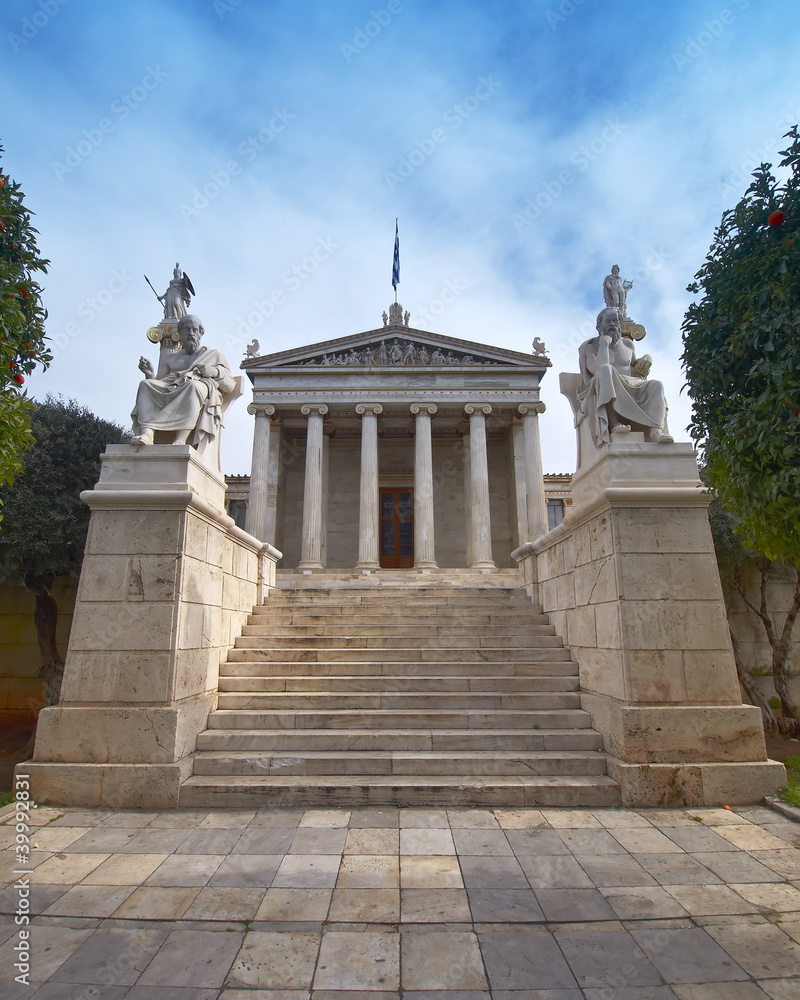 Fototapeta premium National academy , with Apollo, Athena, Plato and Socrates