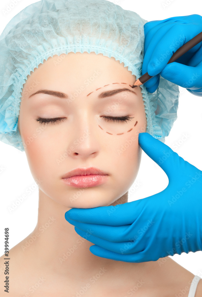 Face before plastic surgery operation Face before plastic surgery operation