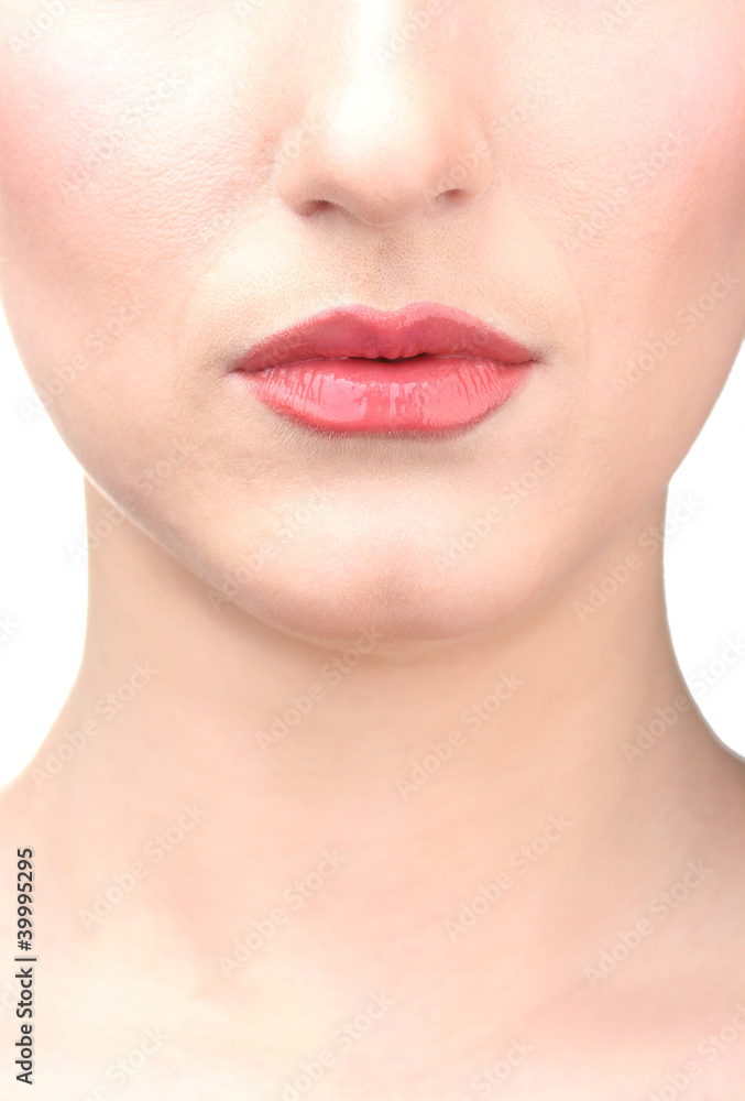 beautiful make up of gloss lips beautiful make up of gloss lips