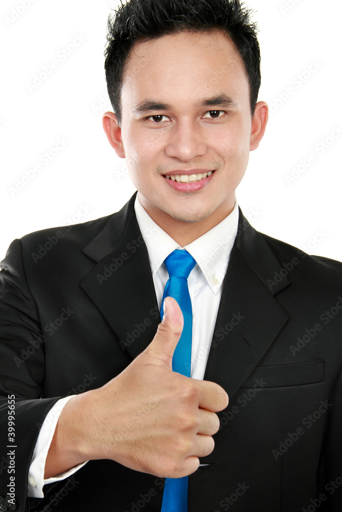 business man showing thumbs up sign business man showing thumbs up sign