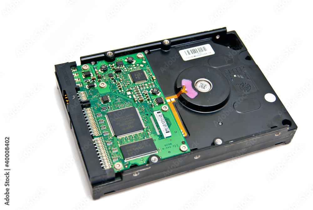 computer hard drive on white background computer hard drive on white background