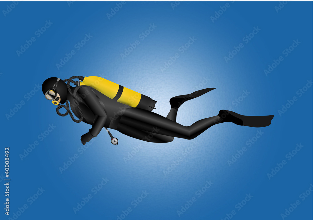 Fototapeta premium plongeur