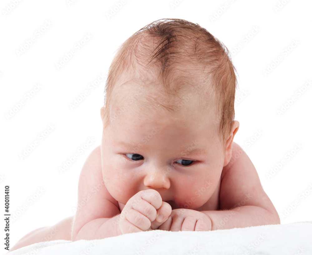 portrait of adorable baby. beautiful baby boy on white backgroun portrait of adorable baby. beautiful baby boy on white backgroun