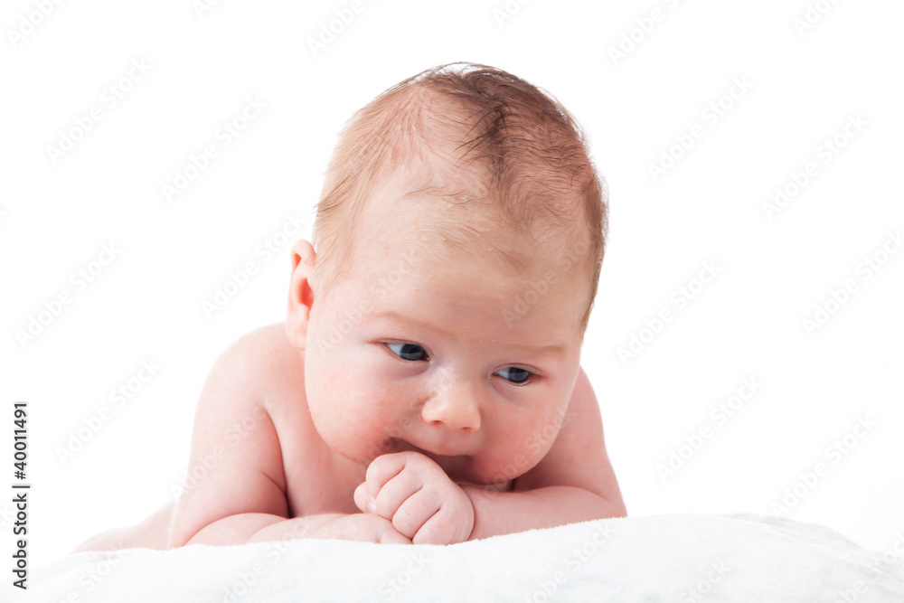 portrait of adorable baby. beautiful baby boy on white backgroun portrait of adorable baby. beautiful baby boy on white backgroun