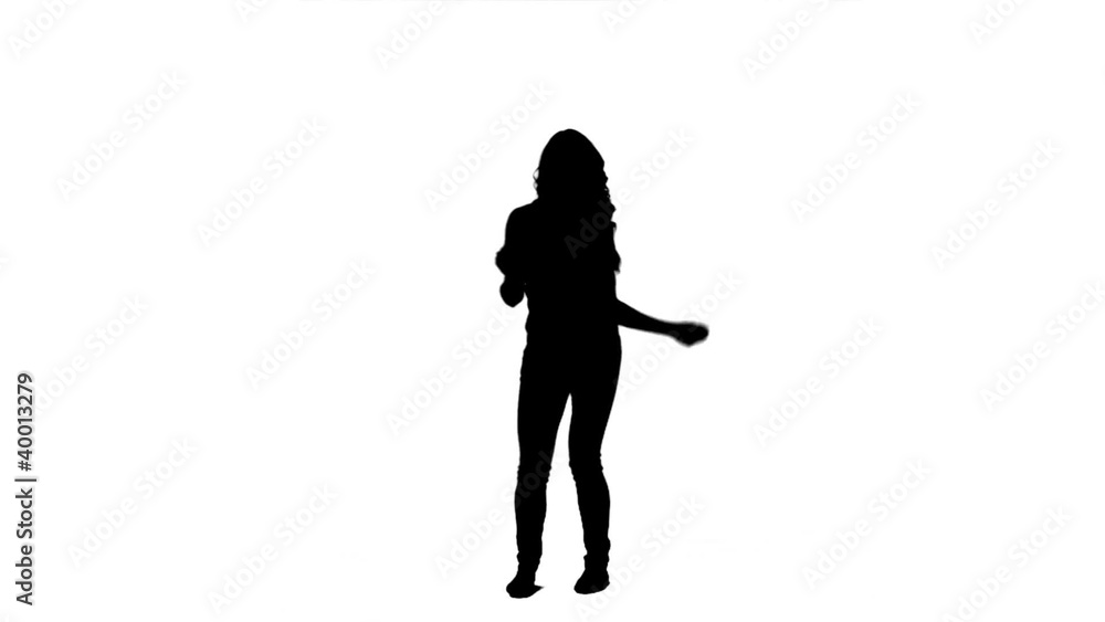 Silhouette of a dancing woman Silhouette of a dancing woman