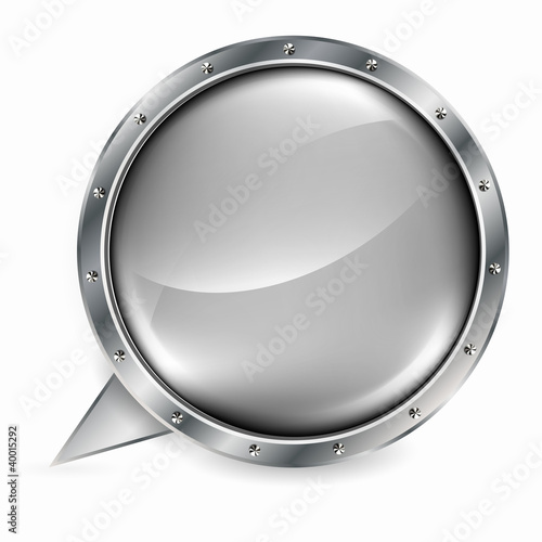 Metal banner with huge space for information.