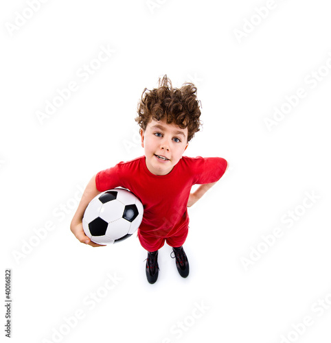 Football player on white background