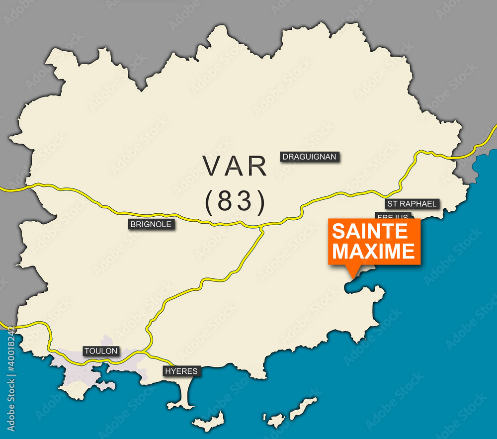 Situation de Sainte Maxime