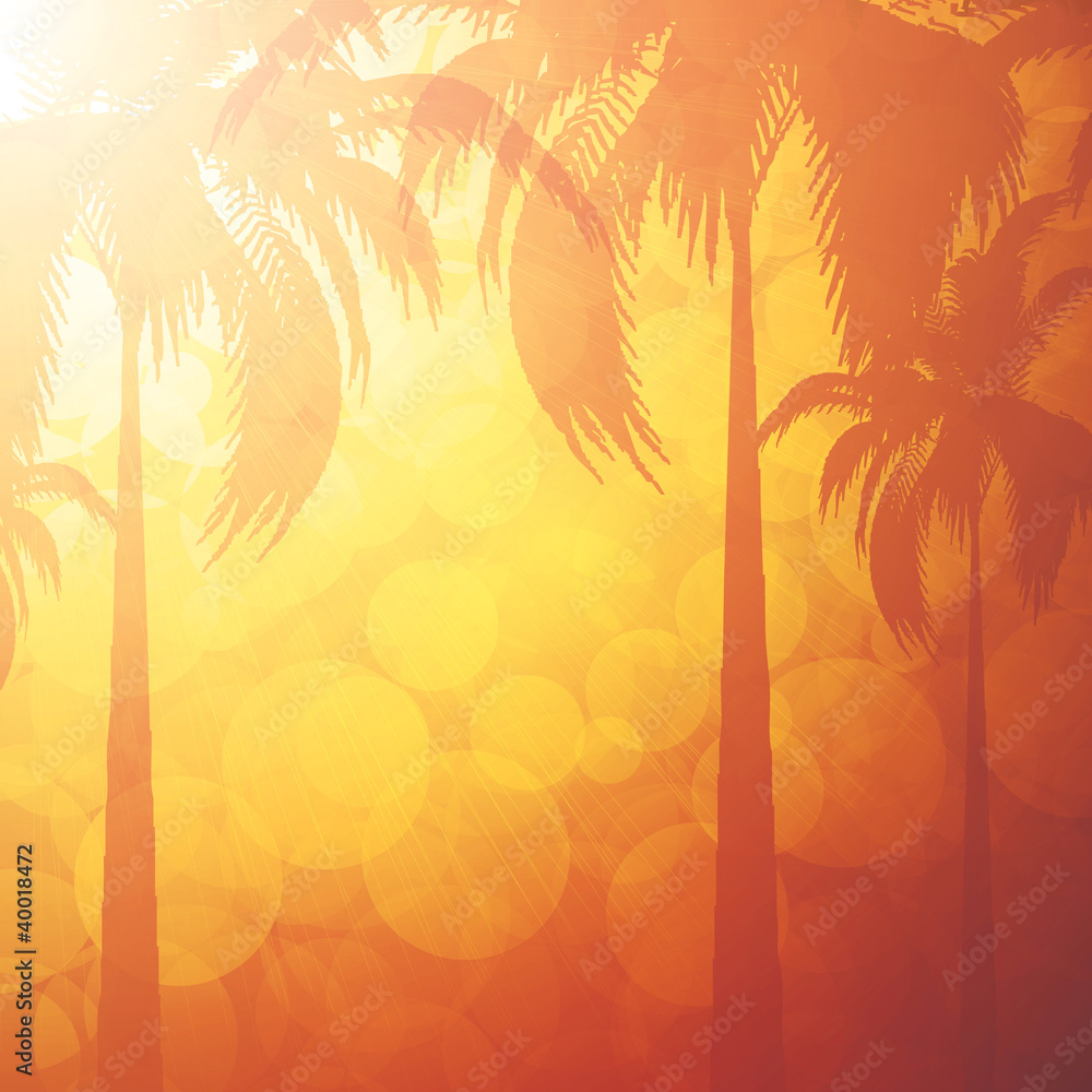 Fototapeta premium Orange summer holiday background