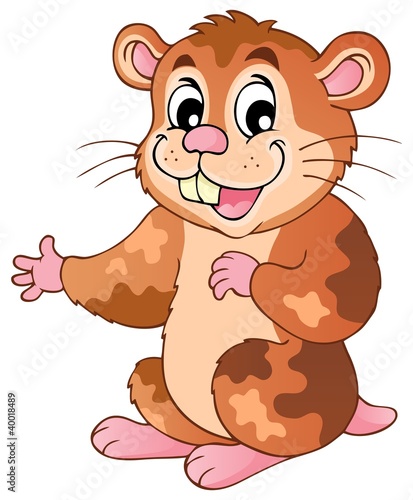 Cute cartoon hamster