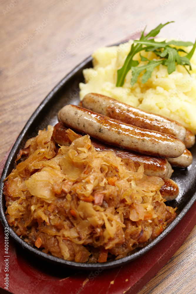 sausage with cabbage sausage with cabbage