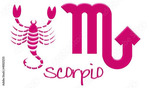 Scorpio Zodiac Signs - Hot Pink