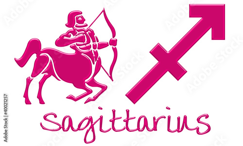 Saggitarious Zodiac Signs - Hot Pink