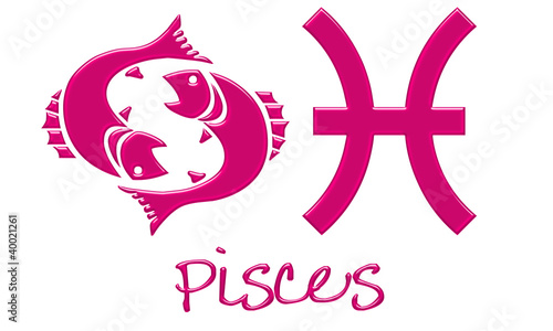 Pisces Zodiac Signs - Hot Pink