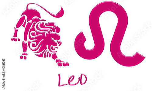 Leo Zodiac Signs - Hot Pink