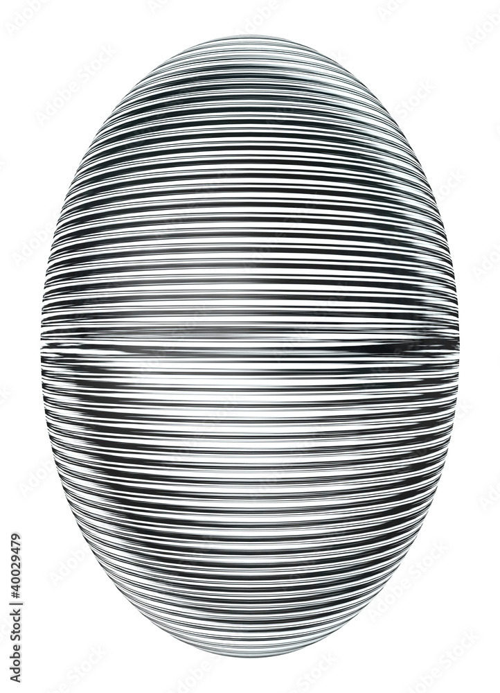 egg with striped pattern in black and white egg with striped pattern in black and white