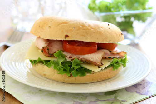Bagel Turkey Sandwich