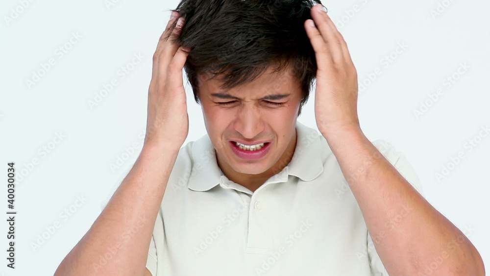 Man with headache Man with headache