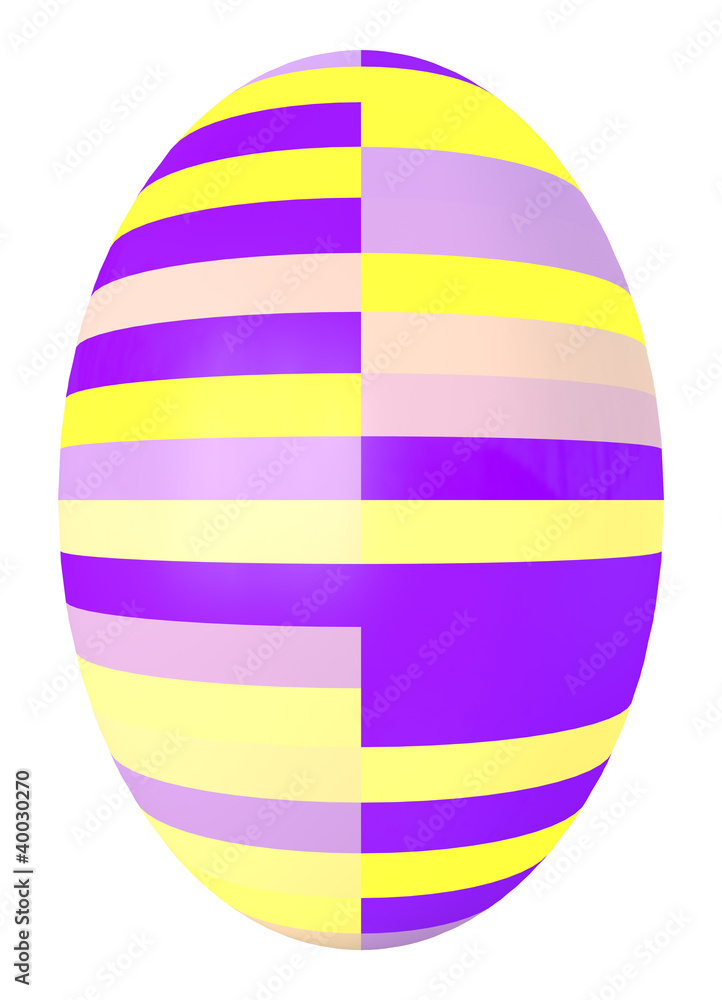 egg with geometric pattern in purple and yellow egg with geometric pattern in purple and yellow
