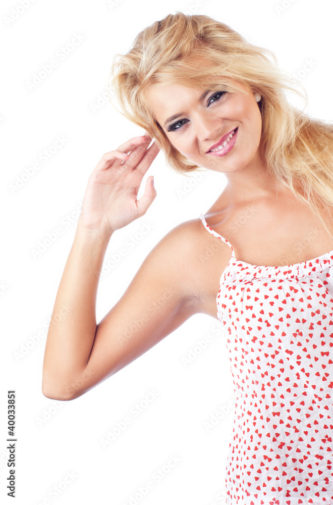 Portrait of wonderful blond women, studio shot Portrait of wonderful blond women, studio shot