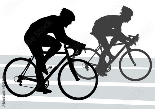 Silhouette cyclist
