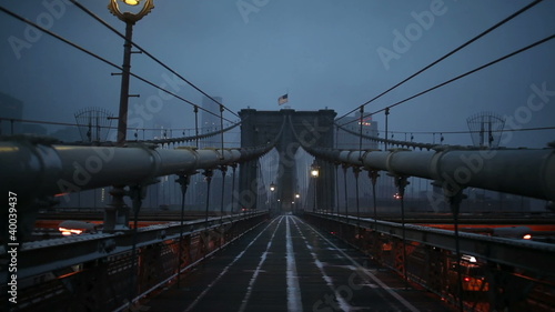 Walking the Brooklyn Bridge in New York City