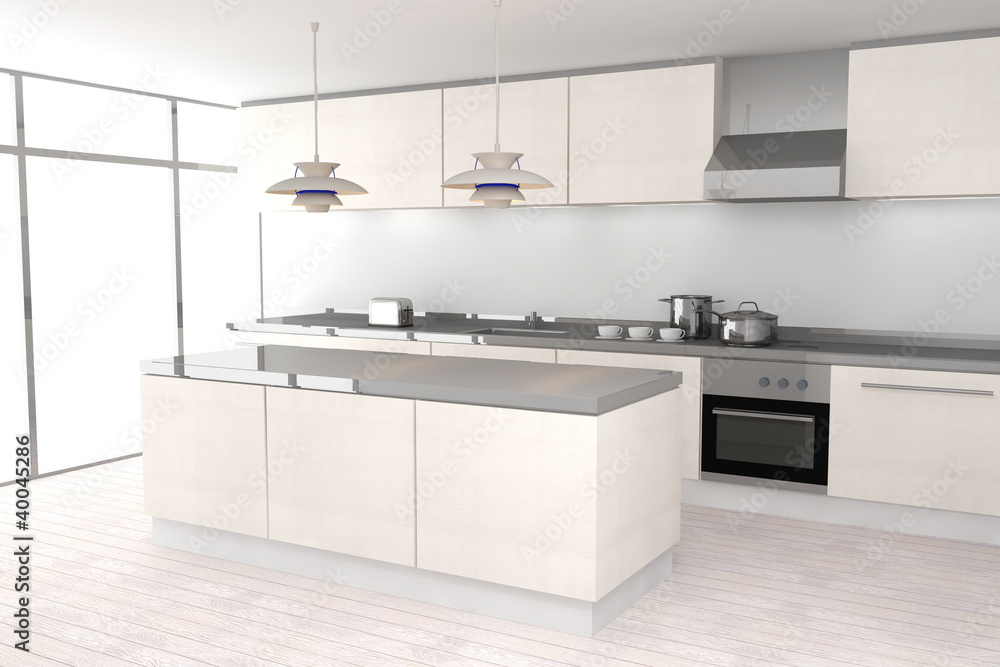 White modern kitchen White modern kitchen
