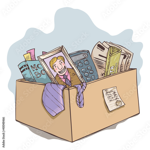 Box of a thing of the employee dismissed from office.