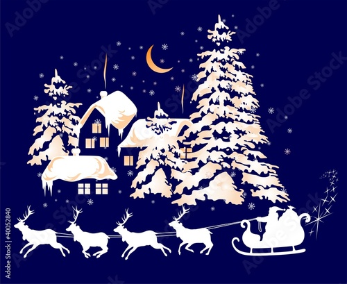 Christmas landscape.