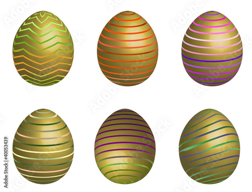 easter egg with color strip