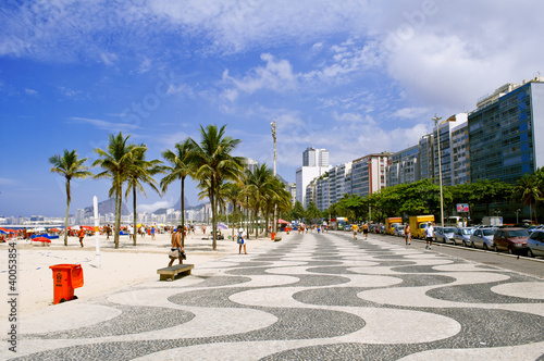view of Copacabana beach. Rio de Janeiro