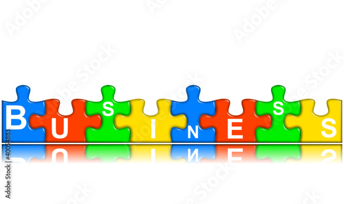 puzzle colorati vettoriali - concetto di business
