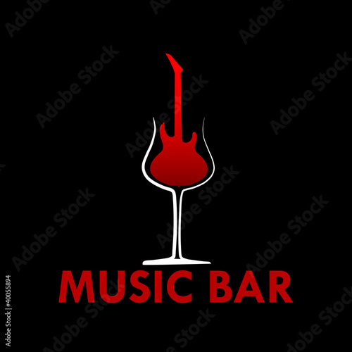 Logo music wine bar # Vector