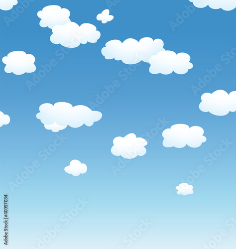 vector background with clouds in the sky