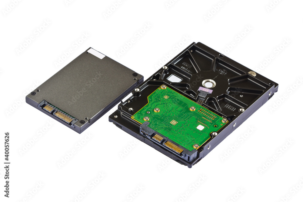 Solid state drive (SSD) and hard disk drive (HDD) Solid state drive (SSD) and hard disk drive (HDD)