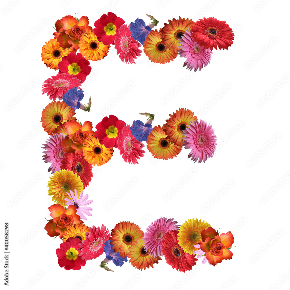 High resolution conceptual flower font isolated High resolution conceptual flower font isolated