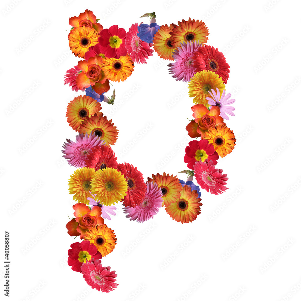 High resolution conceptual flower font isolated High resolution conceptual flower font isolated