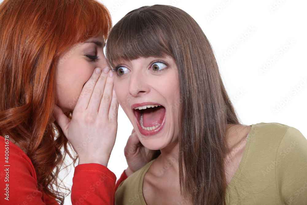Women sharing a shocking secret Women sharing a shocking secret