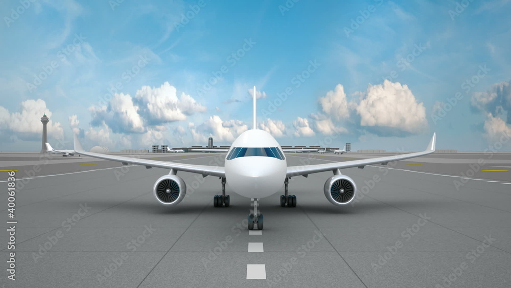 Airplane taking off from airport. My own design. Airplane taking off from airport. My own design.