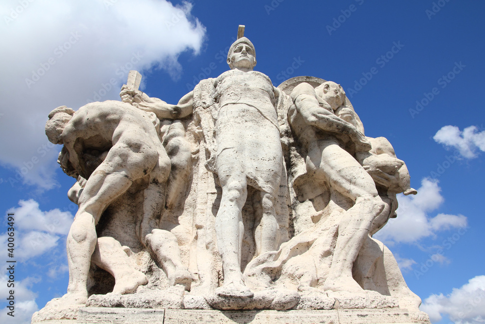 Rome art - Vittorio Emanuele II bridge