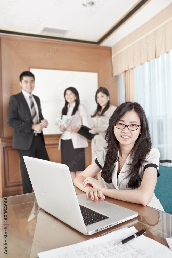 Businesswoman working in the office Businesswoman working in the office