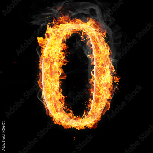 Fonts, numbers and symbols in fire for different purposes