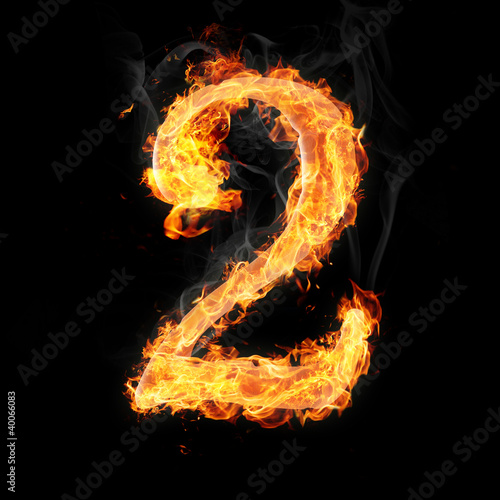 Fonts, numbers and symbols in fire for different purposes