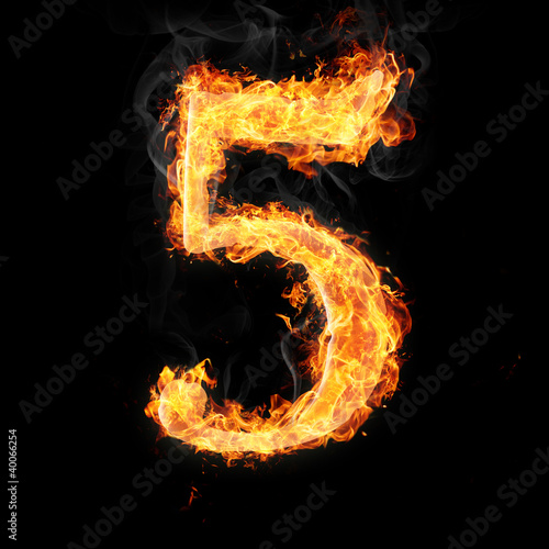 Fonts, numbers and symbols in fire for different purposes